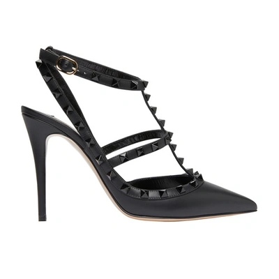 VALENTINO GARAVANI ROCKSTUD ANKLE STRAP PUMPS