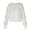 Self-portrait Daisy Cotton Broderie Anglaise Shirt In Color