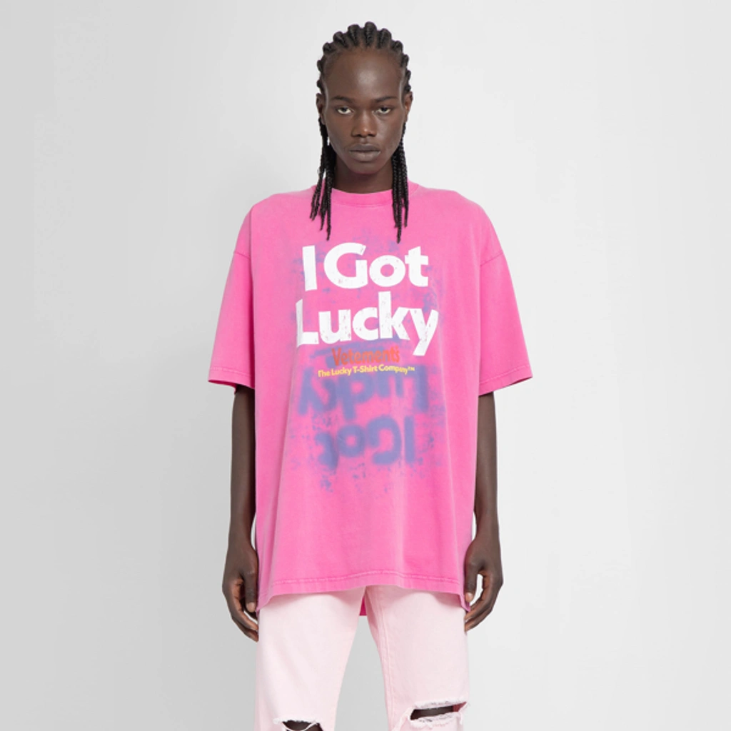 トップス VETEMENTS GOT LUCKY shirt Vetements I Got Lucky T-shirt In Pink | ModeSens