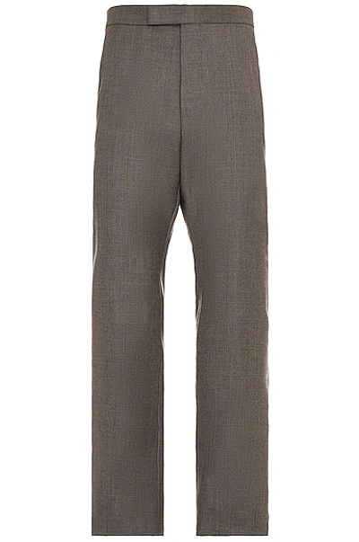 Thom Browne Classic Backstrap Skinny Trouser In Grey