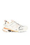 Balenciaga Track Low-top Sneakers In White Orange