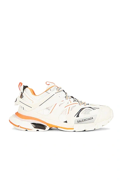 Balenciaga Track Low-top Sneakers In White Orange