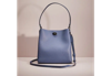 Coach Restored Charlie Bucket Bag In Gunmetal/stone Blue