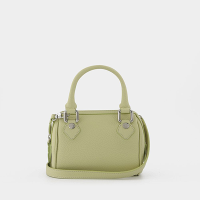By Far Dora Olive Flat Grain Leather In Green