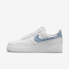 Nike Women's Air Force 1 Â07 Essential Shoes In White,white,white,worn Blue