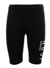 Dsquared2 D-squared2 Woman's Black Stretch Cotton  Cycling Shorts With Logo Print In Black