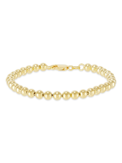 Saks Fifth Avenue Made In Italy Women's 14k Goldplated Sterling Silver Beaded Bracelet