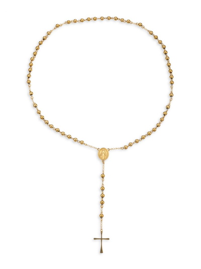 Eye Candy La Women's Chris Rosary Goldtone Lariat Necklace In Neutral