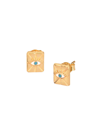 Gabi Rielle Women's 14k Gold Vermeil & Handpainted French Enamel Lucky Eye Stud Earrings In Gold