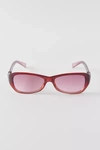 Urban Renewal Vintage Slim Rectangle Sunglasses In Red