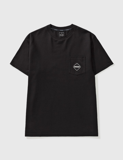F.c. Real Bristol Vertical Logo Pocket T-shirt In Black