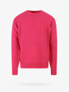 Versace Greca Signature Wool Blend Knit Sweater In Pink