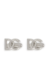 Dolce & Gabbana Men's Crossed Logo Brass Cufflinks In Silver_palladium
