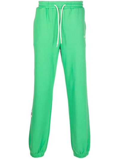 Msgm Organic Cotton Track Trousers In Grün