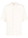 Pt Torino Short-sleeved Linen Shirt In Beige