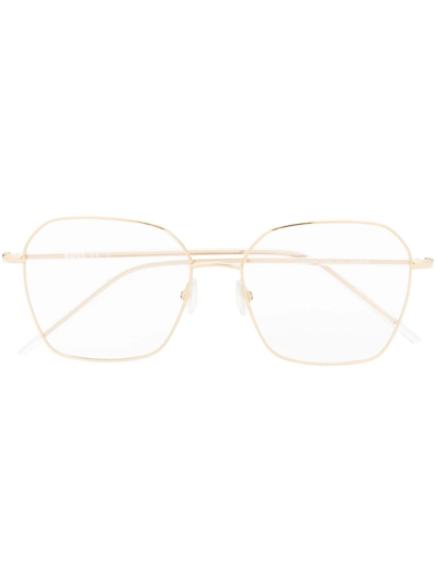 Hugo Boss Square-frame Optical Glasses In Gold