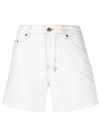 Ksubi Racer Denim Shorts In Weiss