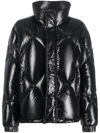 Shop Philipp Plein Quilted Puffer Jacket In Schwarz