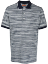 MISSONI HORIZONTAL-STRIPE KNITTED POLO SHIRT