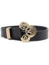 Isabel Marant Engraved-buckle Leather Belt In Schwarz