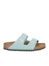 Birkenstock Arizona Buckled 35mm Slides In Green