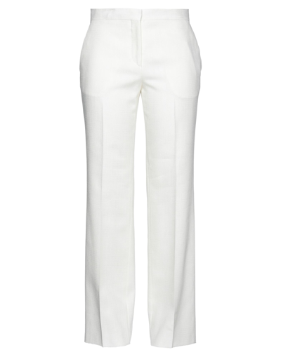 Brian Dales Woman Pants Ivory Size 10 Cotton, Viscose In White