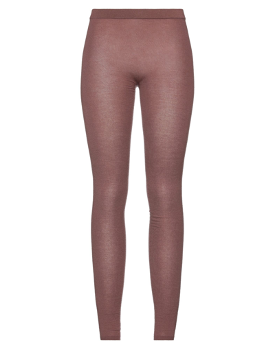 Rick Owens Leggings In Cocoa