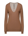 Rick Owens Sweaters In Camel