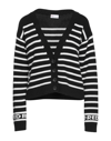 RED VALENTINO RED VALENTINO WOMAN CARDIGAN BLACK SIZE M POLYAMIDE, VISCOSE, WOOL, CASHMERE