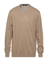 Vneck Sweaters In Beige