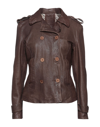 Masterpelle Jackets In Dark Brown