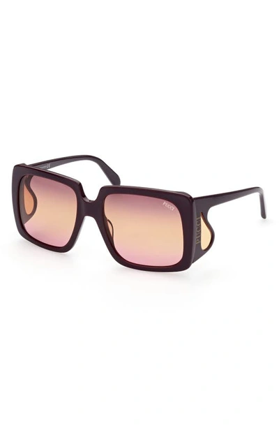 Emilio Pucci 58mm Square Sunglasses In Brown Rose