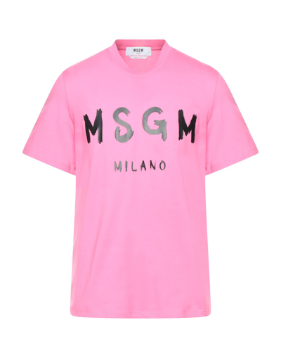 Msgm T-shirts In Fuchsia