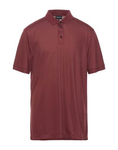 Giorgio Armani Polo Shirts In Red