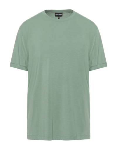 Giorgio Armani T-shirts In Sage Green