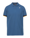 K-way Polo Shirts In Slate Blue