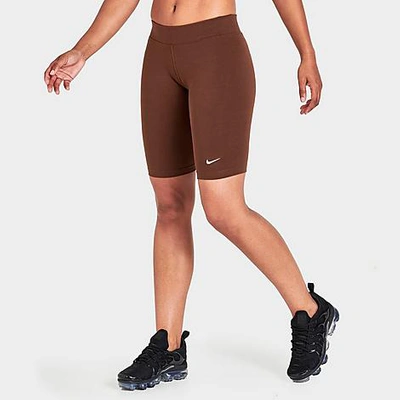 Nike Women's Sportswear Essential Bike Shorts In Cacao Wow/white