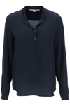 Stella Mccartney Eva Silk Shirt In Blue