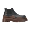 Bottega Veneta Tire Boots In Black Brown