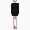 Attico Draped Mini Dress Dresses Black In Black