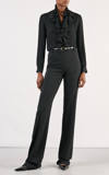 Nili Lotan Lily Ruffled Silk Blouse In Black
