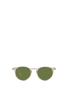 Oliver Peoples O'malley Round Acetate Sunglasses In Buff