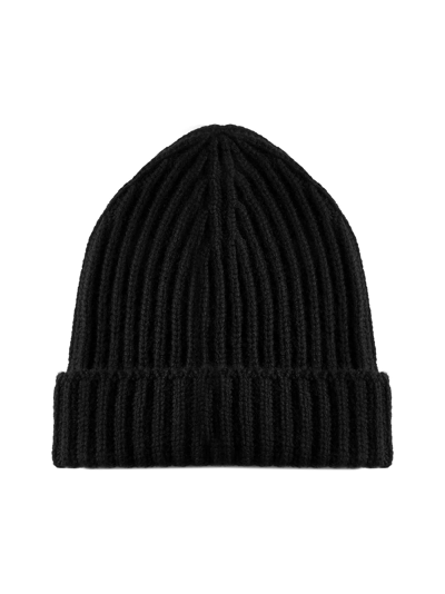 Malo Black Cashmere Hat. In Black2