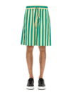 Sunnei Striped Pattern Bermuda Shorts In Multicolor