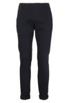 Dondup Tailored Trousers With Cuffed Hem And Pockets In Blu