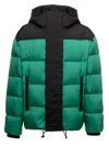 Dsquared2 D-squared2 Man's Bicolor Nylon  Quilted Down Jacket In Green Black