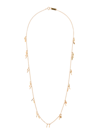 ISABEL MARANT ISABEL MARANT WOMANS GOLDEN METAL LONG NECKLACE WITH LEAVES DETAIL