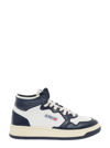 AUTRY AUTRY MANS HIGH TOP WHITE AND BLUE LEATHER SNEAKERS