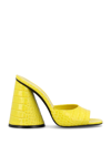 Attico Devon Mule 115 Synthetic Patent In Pale Yellow