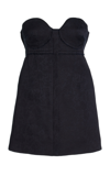 Proenza Schouler Women's Jacquard Cotton-wool Bustier Top In Black